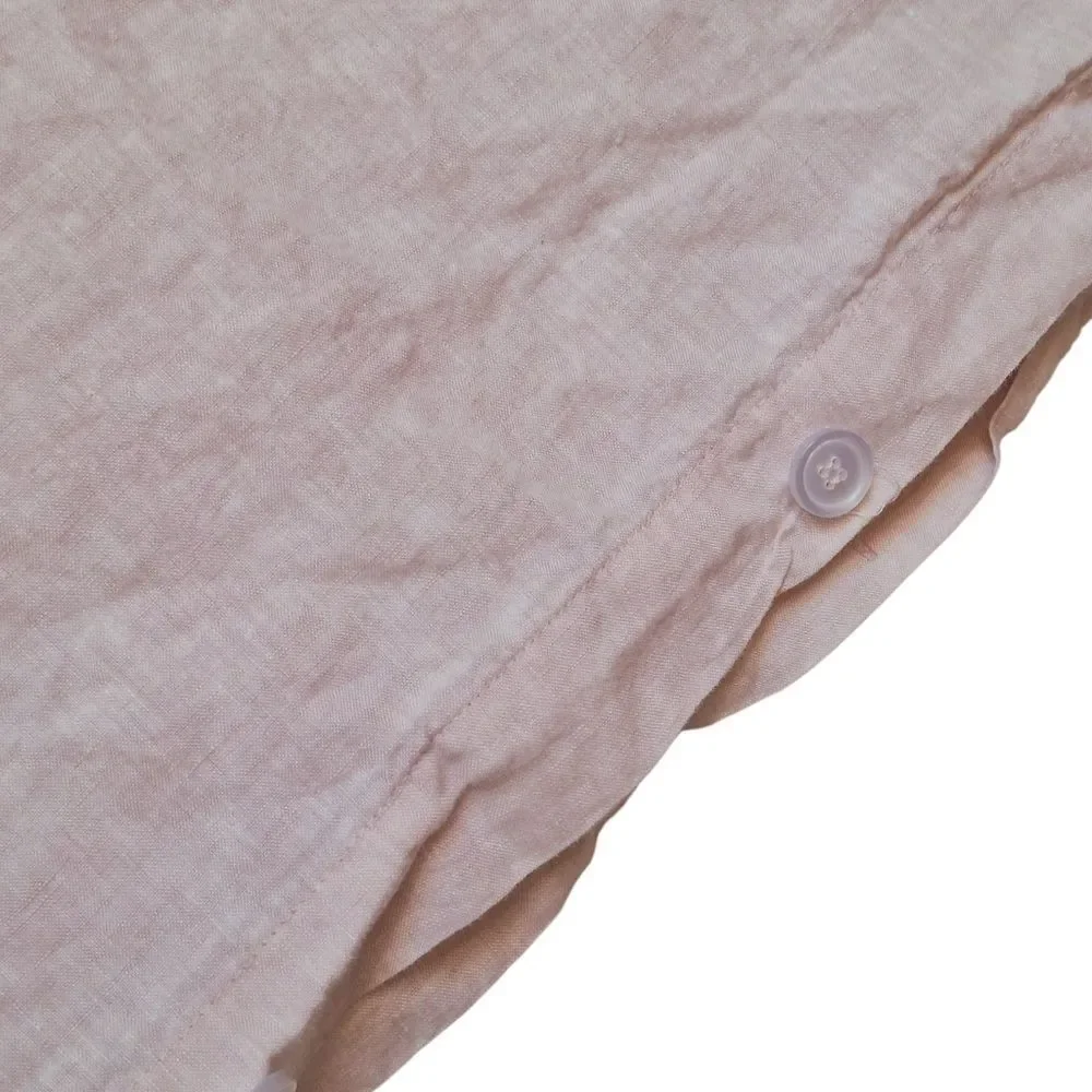 Annie Selke Pine Cone Hill 100% Fine Linen Duvet Cover Twin Pale Blush Pink